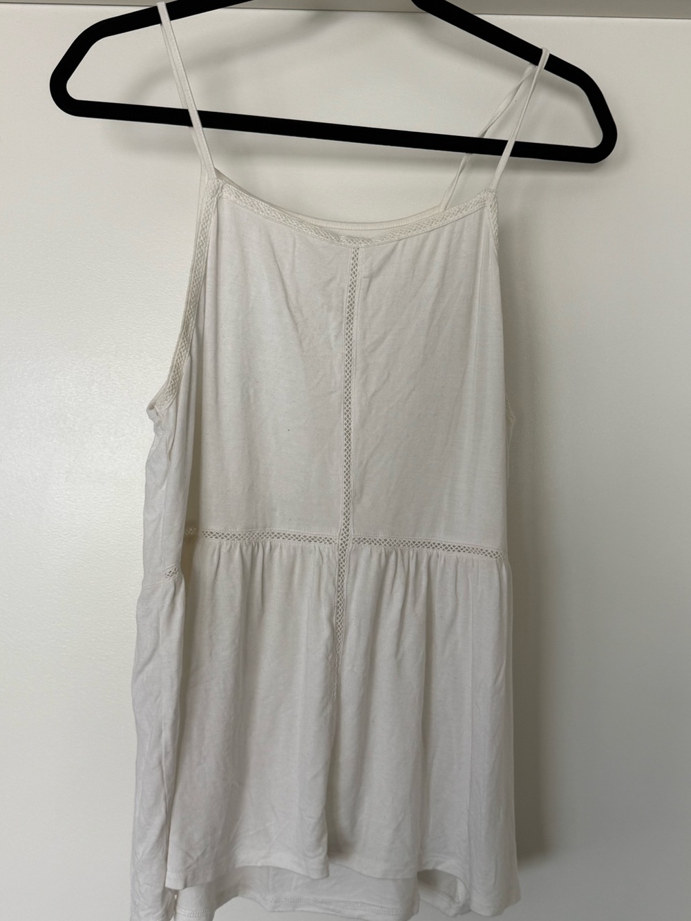 Aerie White Spaghetti Strap Blouse